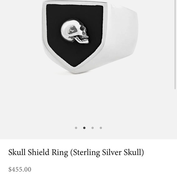 The Great Frog Skull Shield Silver Ring size 6.5 - Picture 5 of 6